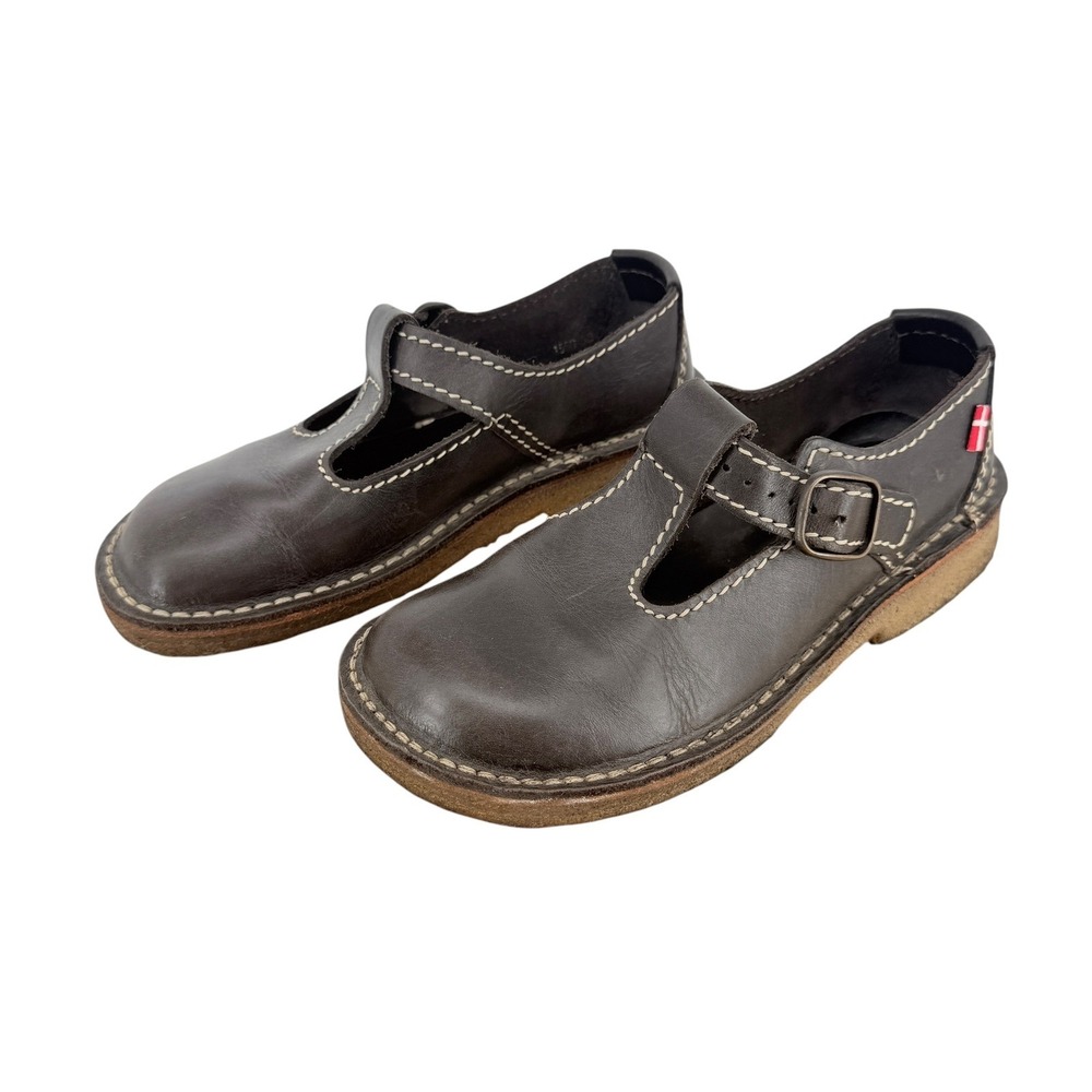 Duckfeet Himmerland Brown Leather T-Strap Mary Jane Shoes Womens 38 EU 7.5 US
